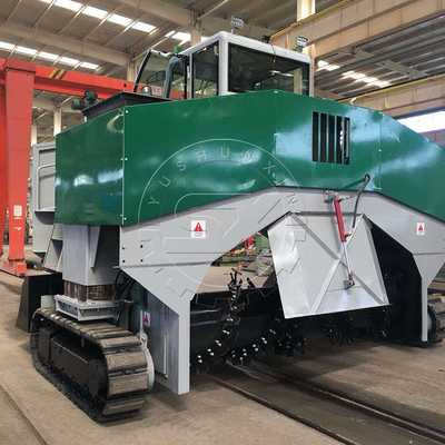 Компостный турнер смешивающий станок Crawler ходячий органический удобрение компостный поворотный станок
