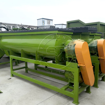 18000L высокоскоростной непрерывной двойной вал смесителя гребля органическое удобрение горизонтальный смеситель