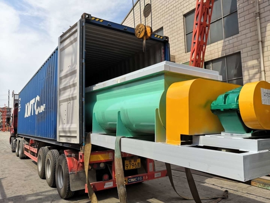18000L высокоскоростной непрерывной двойной вал смесителя гребля органическое удобрение горизонтальный смеситель